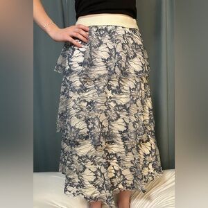 Cato Women’s long Ruffle Lace Skirt sz S